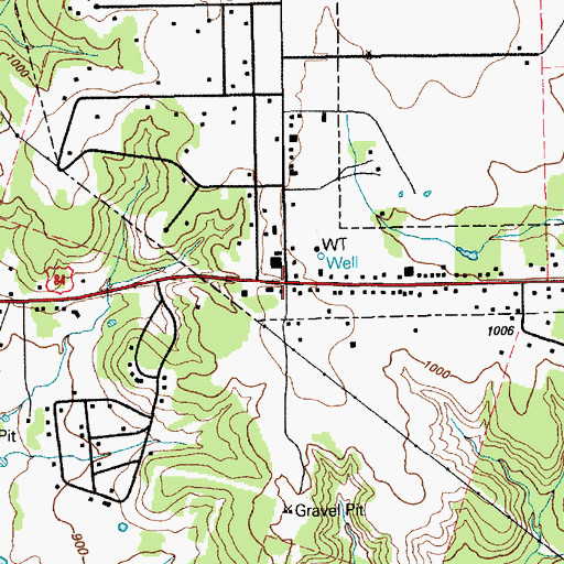 Topographic Map of South Mountain, TX