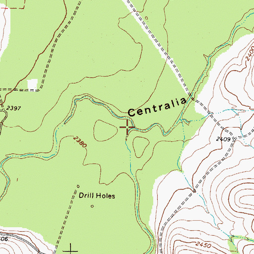 Topographic Map of South Mustang Draw, TX