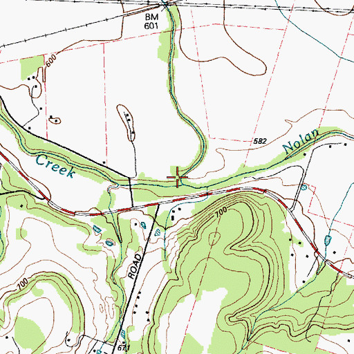 Topographic Map of South Nolan Creek, TX