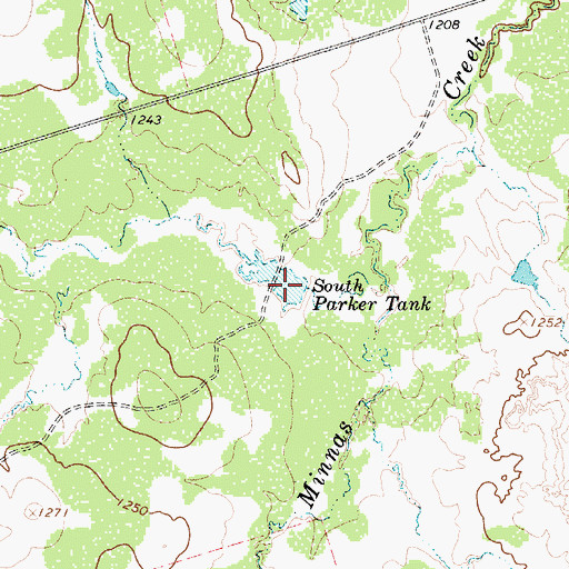Topographic Map of South Parker Tank, TX
