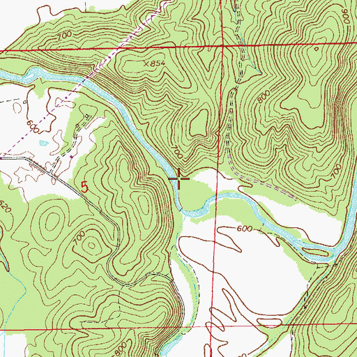 Topographic Map of Couches Mill (historical), AL
