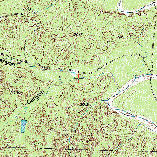 Topographic Map of South Pole Canyon, TX