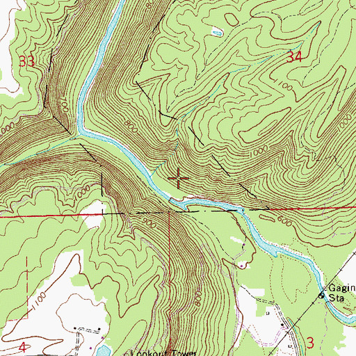 Topographic Map of Daniels Mill (historical), AL