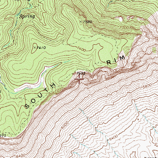 Topographic Map of South Rim, TX