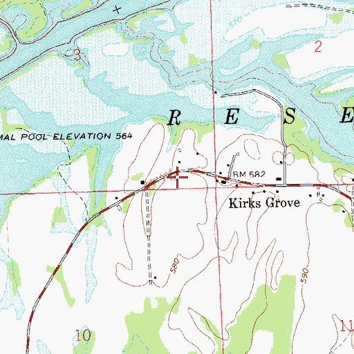 Topographic Map of Davenport Cemetery, AL