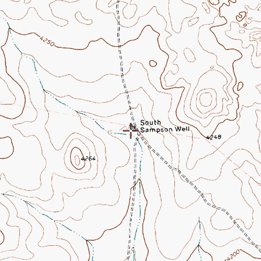 Topographic Map of South Sampson Well, TX