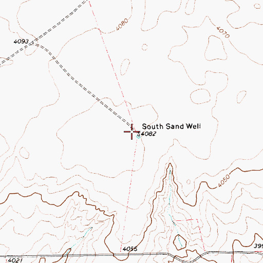 Topographic Map of South Sand Well, TX
