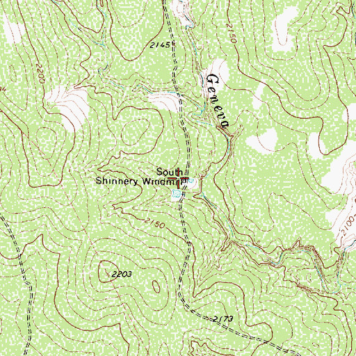 Topographic Map of South Shinnery Windmill, TX