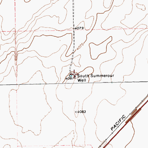 Topographic Map of South Summerour Well, TX