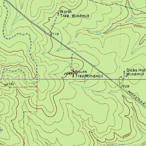 Topographic Map of South Trap Windmill, TX