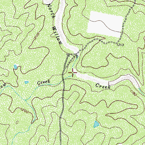 Topographic Map of South Willow Creek, TX