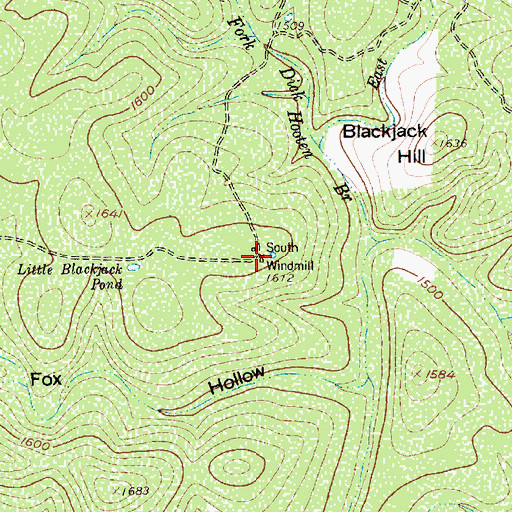 Topographic Map of South Windmill, TX