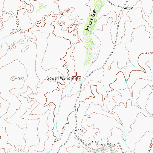 Topographic Map of South Windmill, TX
