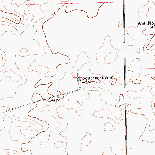 Topographic Map of Southeast Well, TX