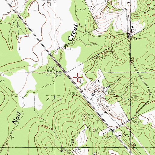 Topographic Map of Southside School, TX