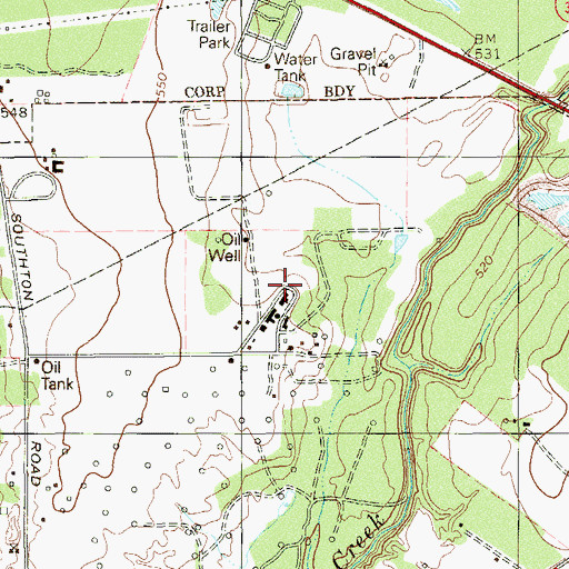 Topographic Map of Southton Sanitorium, TX