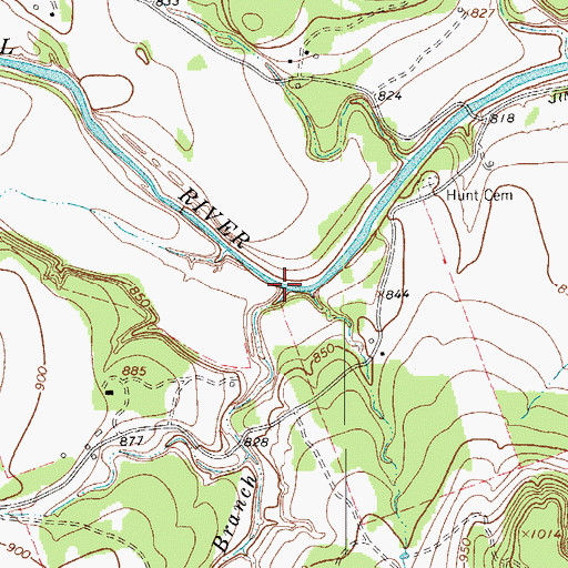 Topographic Map of Sowes Branch, TX