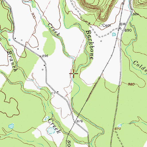 Topographic Map of Sparerib Creek, TX