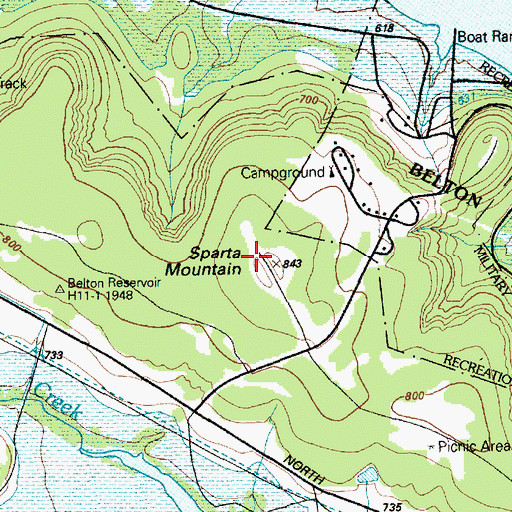 Topographic Map of Sparta Mountain, TX