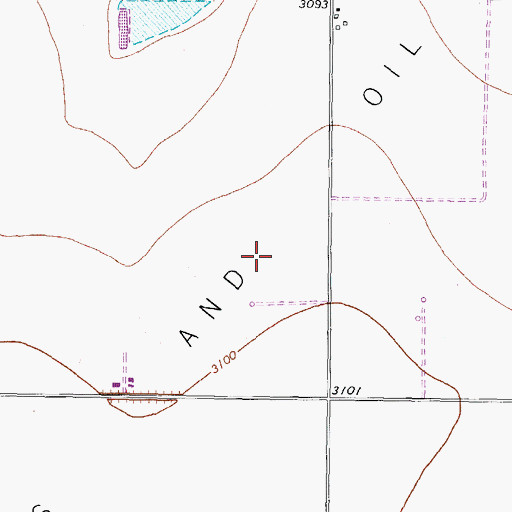 Topographic Map of Spearman Gas and Oil Field, TX