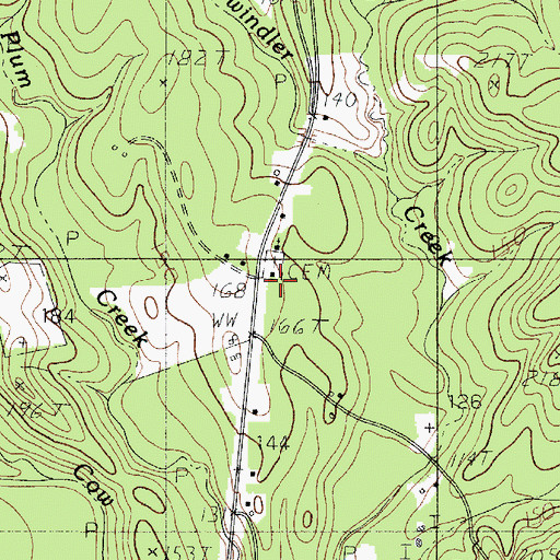 Topographic Map of Spears Chapel, TX