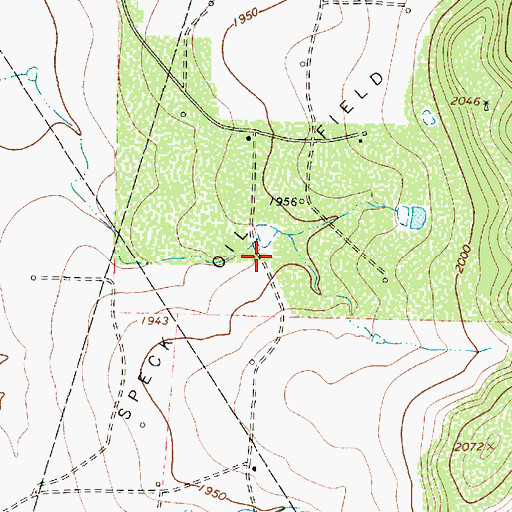 Topographic Map of Speck Oil Field, TX