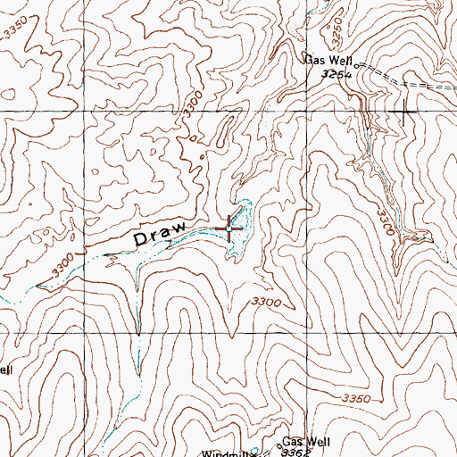 Topographic Map of Spencer Draw, TX