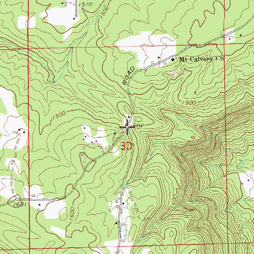 Topographic Map of Five Points, AL