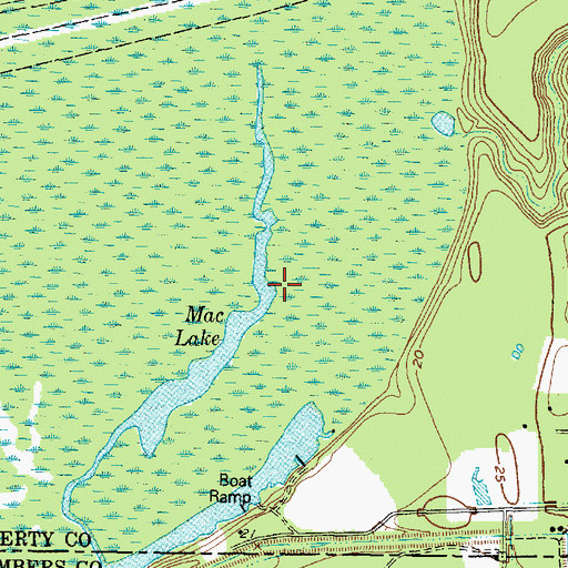 Topographic Map of Spinks Creek, TX