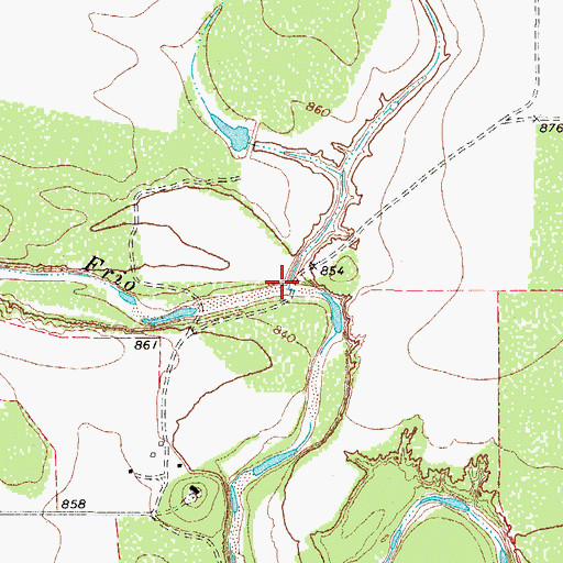 Topographic Map of Spring Branch, TX