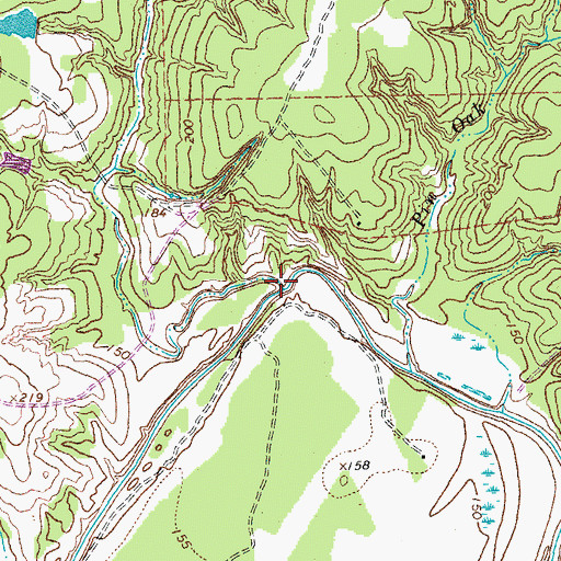 Topographic Map of Spring Branch, TX