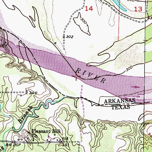 Topographic Map of Spring Branch, TX