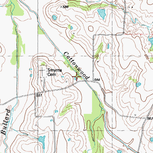 Topographic Map of Spring Branch, TX