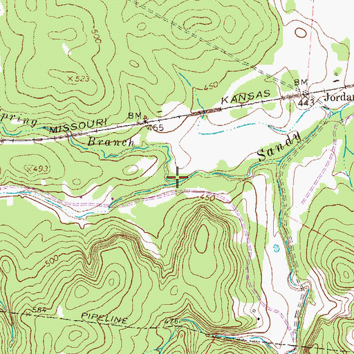 Topographic Map of Spring Branch, TX