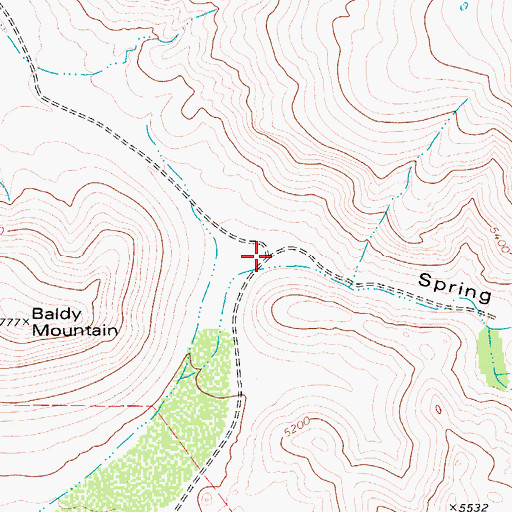 Topographic Map of Spring Canyon, TX