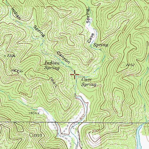 Topographic Map of Spring Canyon, TX