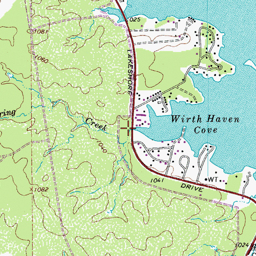 Topographic Map of Spring Creek, TX