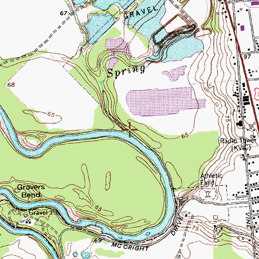 Topographic Map of Spring Creek, TX