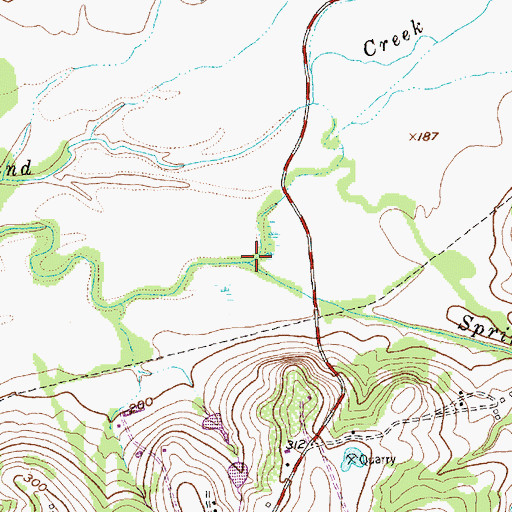 Topographic Map of Spring Creek, TX