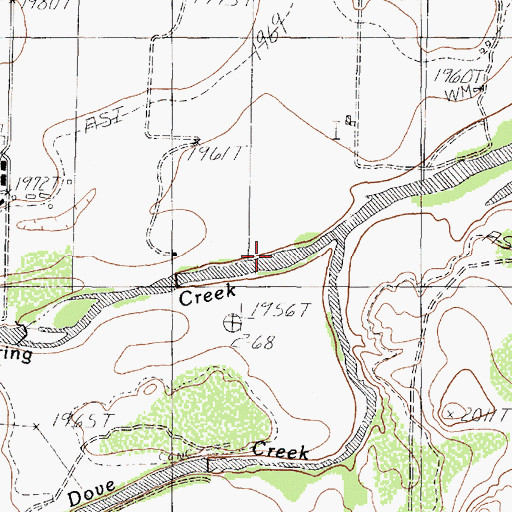 Topographic Map of Spring Creek, TX