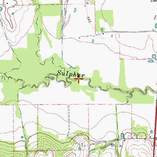 Topographic Map of Spring Creek, TX