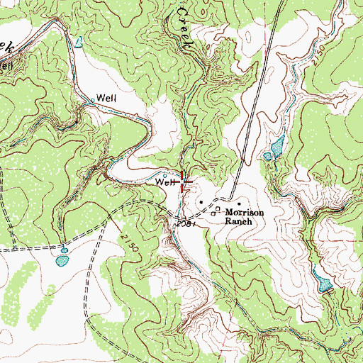 Topographic Map of Spring Creek, TX