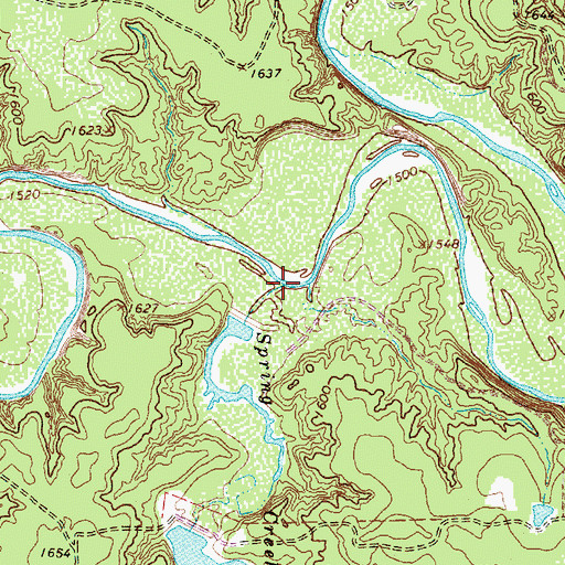 Topographic Map of Spring Creek, TX