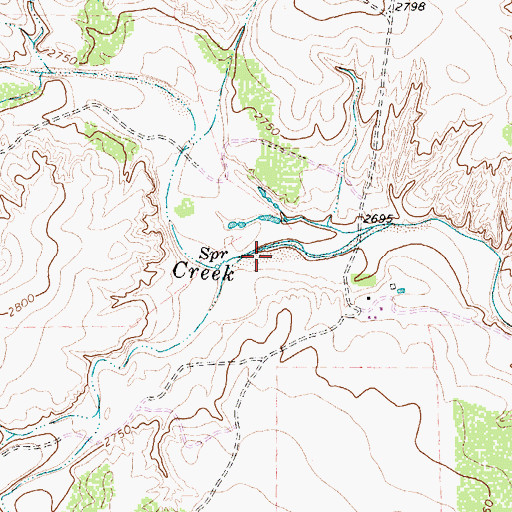 Topographic Map of Spring Creek, TX