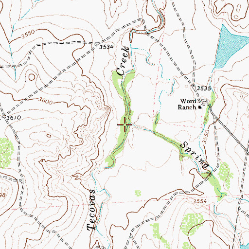 Topographic Map of Spring Creek, TX