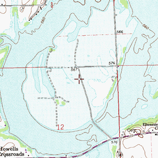 Topographic Map of Godfreys Island, AL