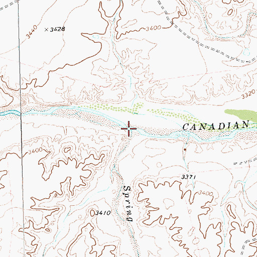 Topographic Map of Spring Creek, TX