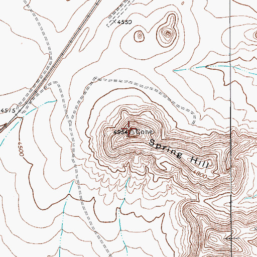 Topographic Map of Spring Hill, TX