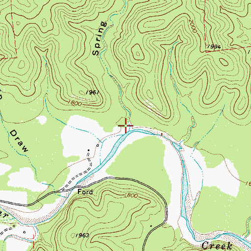Topographic Map of Spring Hollow, TX