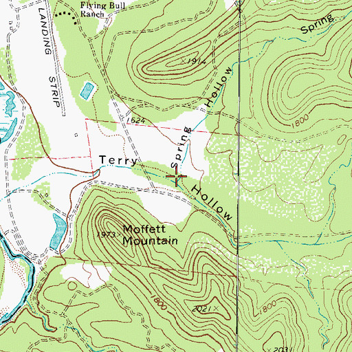 Topographic Map of Spring Hollow, TX